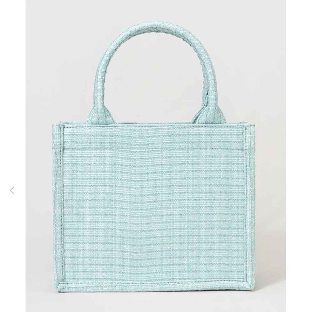 NWOT Francesca’s Trista Plaid Boucle Small Tweed Plaid Tote/Purse